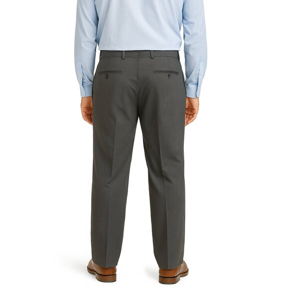 Perry Ellis Men’s Gray Dress Pants 34W – Classic Fit, Office/Business Style - Picture 2 of 9